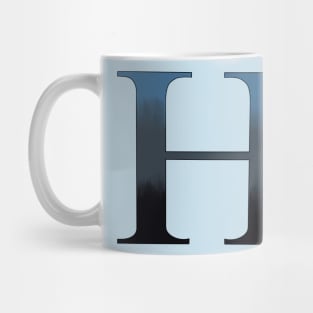 Gray to Black Ombre H Mug